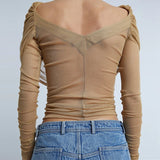 Lagos | Women Top With Sheer Mesh Fabric