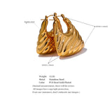 Arlen | Women Earrings with Chunky Hoops and Gold Finish