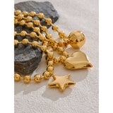 Liré | Women Necklace with Star Pendant and Gold Beads
