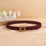Everlyn | Women Belt with Suede Material and Knot Buckle