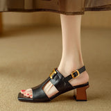 Isadora | Women's Sandal with Chain and Block Heel