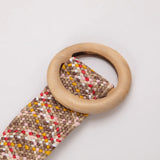 Calla | Women Belt with Woven Straw and Wood Buckle