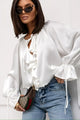 Liora | Women Blouse With Drawstring Sleeve Detail