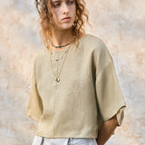 Maisie | Women Top With Linen Drop Shoulder