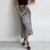 Harper | Women Skirt with Leopard-print and Midi-length