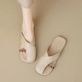 Bellamy | Women’s Sandals with Cross-Strap Buckle and Cushioned