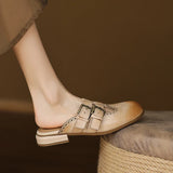 Rosalie | Women’s Mules with Buckles and Orthopedic Insoles