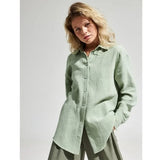 Langley | Women Shirt With Cotton Crinkle Fabric