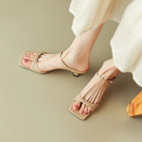 Belle | Women’s Mules with Open Toe and Strap