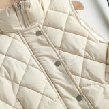 Delphine | Women's Diamond Quilted Jacket with Stand Collar and Zip Closure