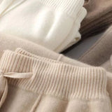 Sandrine | Women's Merino Wool Wide Leg Trousers with High Waist