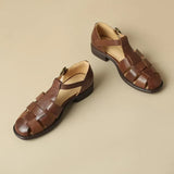 Lorelei | Women's Sandals with Handwoven Cutouts and Buckle