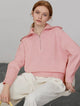 Skylar | Women's Cotton Pullover with Wide Collar and Chest Zipper Detail