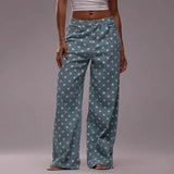 Beatrice | Women's Wide Leg Pants with Polka Dot Print