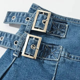 Lila | Women's Skirt with Pleated Buckle Detail