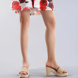 Célie | Women Heels with Orthopedic Insoles and Raffia