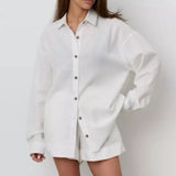 Harper | Women's Two Piece Set Button Shirt Shorts
