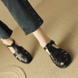 Lorelei | Women's Sandals with Handwoven Cutouts and Buckle