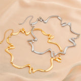 Ondulato | Women Necklace with Wave Design and Adjustable Chain