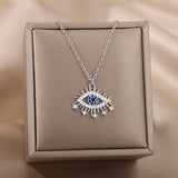 Saphira | Women Necklace with Evil Eye and Blue Stone