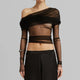 Lagos | Women Top With Sheer Mesh Fabric