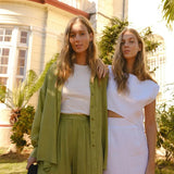 Hazel | Women Top With Linen Cropped Fit