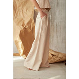 Everly | Women's Wide Leg Linen Pants with Elastic Waist