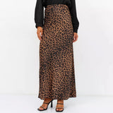 Harper | Women Skirt with Leopard-print and Midi-length