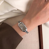 Solenne | Women Wrist Watch with Rectangular Case and Bracelet