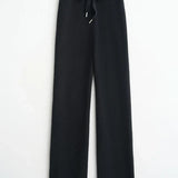 Nina | Women's Wool Knit Wide Leg Pants with High Waist