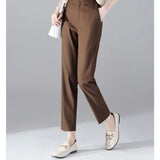 Castello | Women's Slim Tailored Trousers with High Waist