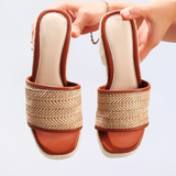 Célie | Women Heels with Orthopedic Insoles and Raffia