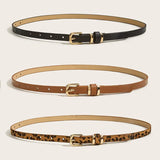 Savannah | Women Belt with Animal Print and Leather