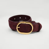 Montreux | Women Belt with Suede Material and Gold Buckle