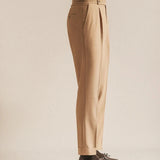 James | Men's Trousers with Pleated Front and Elastic Waistband