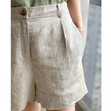Taylor | Women's Shorts with Pleated Waist and Pockets