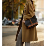 Rowan | Women's Wool Blend Long Overcoat with Polo Collar and Oversized Pockets