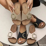 Aveline | Women's Sandals with Buckle and Cork Footbed