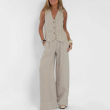 Aria | Women's Linen Two Piece Set Pants