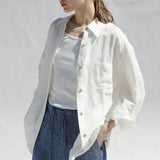 Iris | Women Shirt With Linen Oversized Fit
