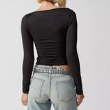 Tuscany | Women Top With Square Neck Slim Fit