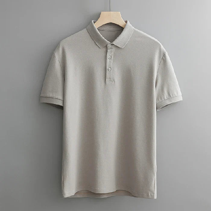 Cedric | Men's Cotton Blend Polo Shirt with V-Shape Fit
