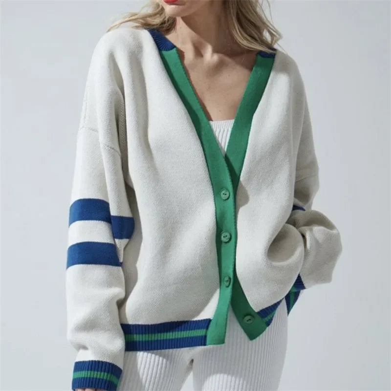Christina | Women Cardigan With Cotton Knit Fabric