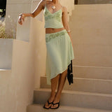 Evelina | Women's Mesh Two Piece Set Skirt