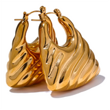 Arlen | Women Earrings with Chunky Hoops and Gold Finish
