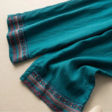 Savannah | Women's Pants with Elastic Waistband and Embroidered Hem