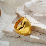 Amoria | Women Ring with Heart Design and Gold Finish