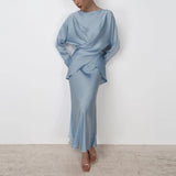 Elara | Women's Two Piece Satin Set Skirt