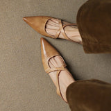 Delphine | Women's Mules with Leather Upper and Open-Toe