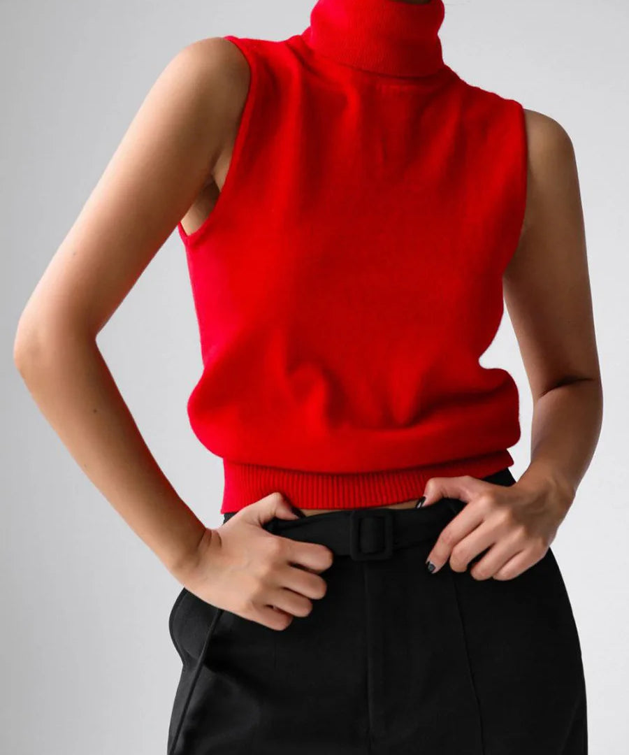 Marenton | Women Knit Top With Wool Cashmere Blend